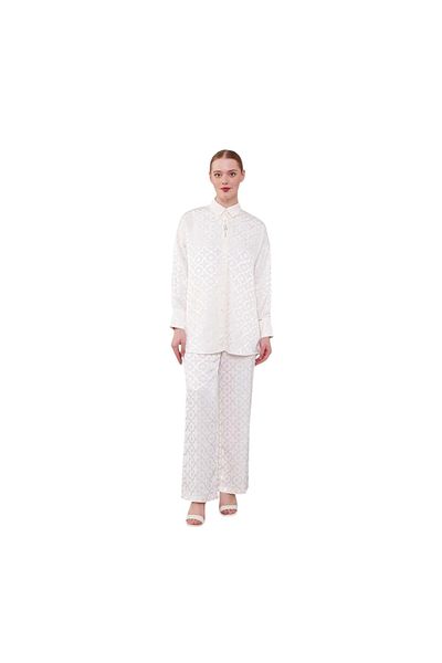 Levidor Floral Pattern Jacquard Double Suit