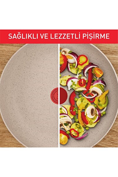 TEFAL Beige Essential Mineralia+ Yapışmaz Kaplama İndüksiyon Tabanlı Tava - 28 cm