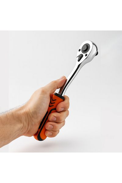 NZB Ratchet Sleeve Socket Wrench Professional 1/2'' Ergonomic Anti-Slip Handle Durable Chrome Plated