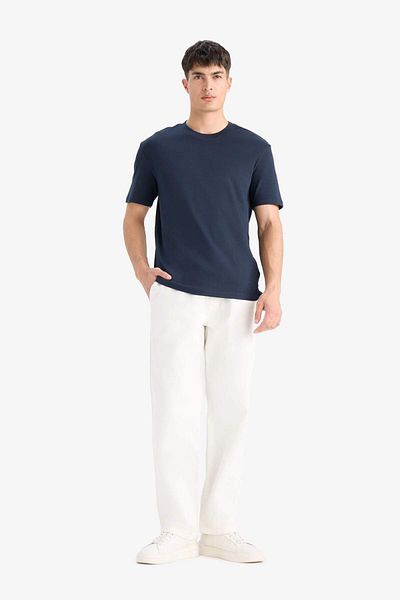 DeFacto Regular Fit Crew Neck Basic Plain Short Sleeve T-Shirt E7961Ax25Au