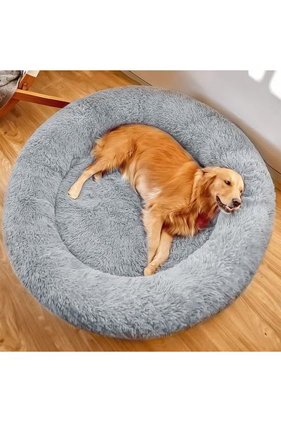 jumi PAT ROTUND DE PLĂȘIT PENTRU CÂINE ȘI PISICĂ, pat cu pernă 80x80