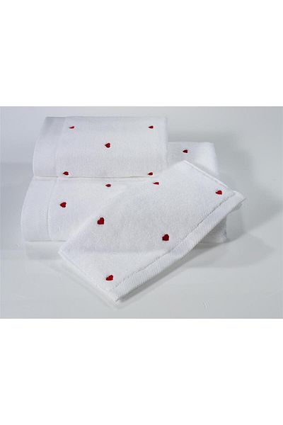 Soft Cotton Soft Cotton 100% Cotton 3-Piece White Embroidered Bath Towel Set 30x50+50x100+85x150 cm