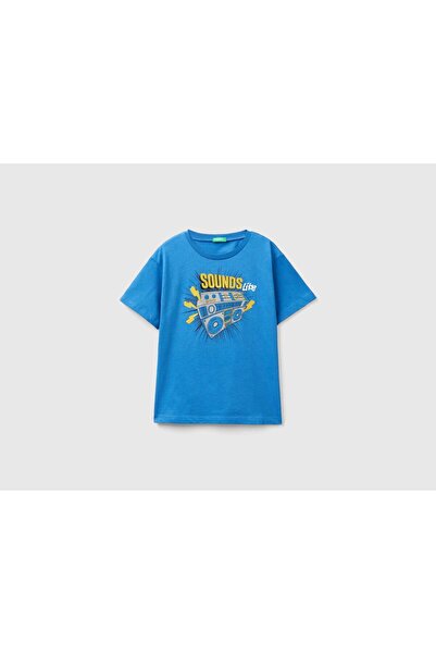 United Colors of Benetton تي شيرت برايت لوجو للأولاد