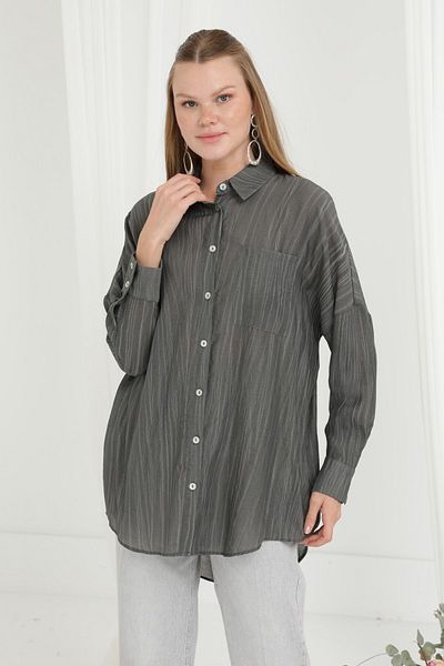 Loreen Women's Buttoned Back Roba Detailed Shirt 20645