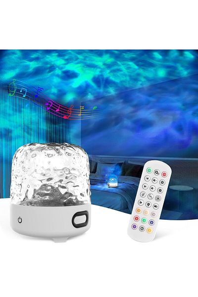 Tescomak Ambient light lamp and stereo speaker, All-in-1 projector white
