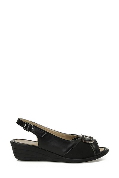 Polaris 166970.Z5Fx Black Women's Flat Sandals