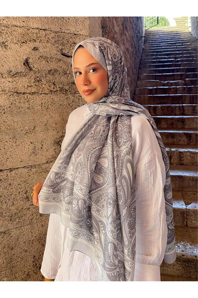 Ahsenhijab Ρομαντική σειρά από βαμβακερό μαλακό σάλι με ρετρό μοτίβο