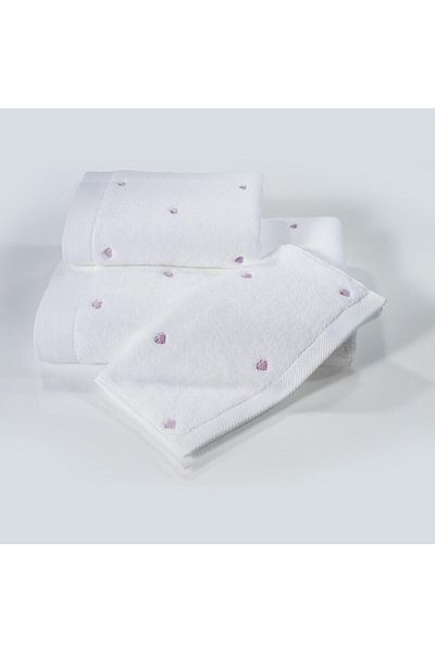 Soft Cotton Soft Cotton 100% Cotton 3-Piece White Embroidered Bath Towel Set 30x50+50x100+85x150 cm