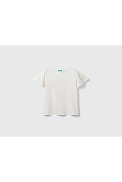 United Colors of Benetton تي شيرت أطفال ملائم بأكمام مكشكشة