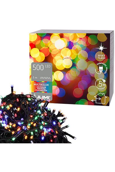 jumi LAMPKI CHOINKOWE 500 LED multikolor FLASH girlanda
