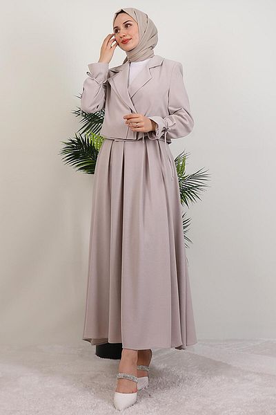 GİYZAMİLA Benay Double Suit Stone
