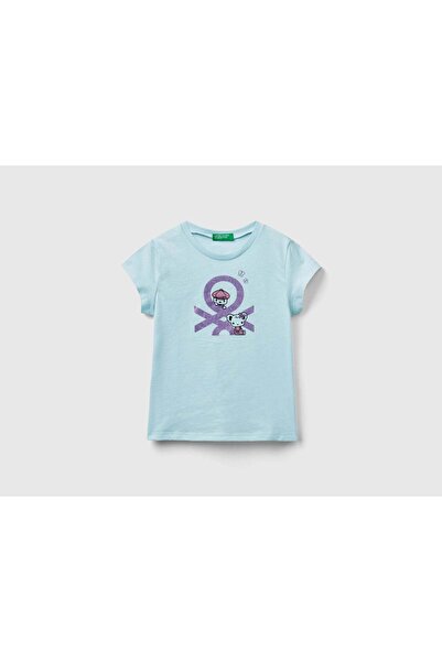 United Colors of Benetton Girls' Organic Cotton Printed T-Shirt