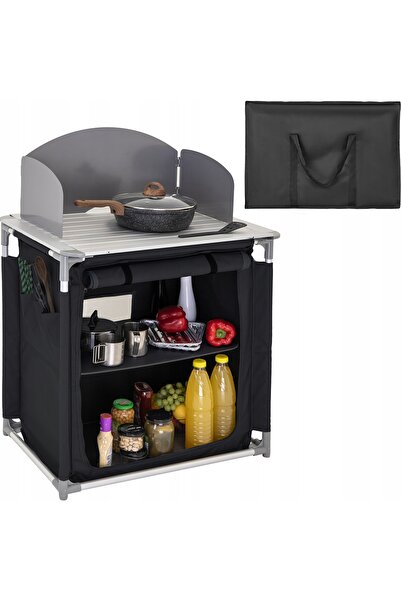 jumi DULAP DE BUCĂTĂRIE TURISTIC, geantă pliabilă pentru masă de grădină, masă de CAMPING