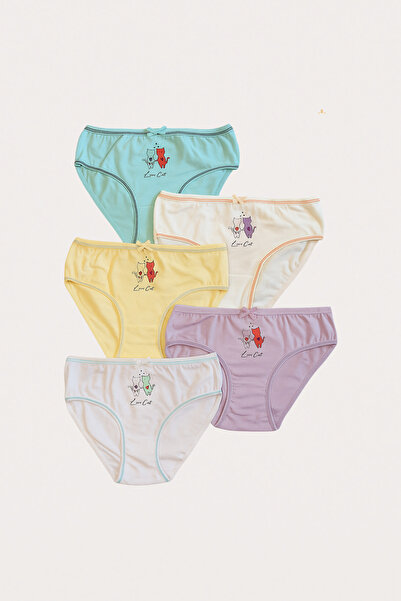 BONY SOCKS Girl's cat 5-piece panties