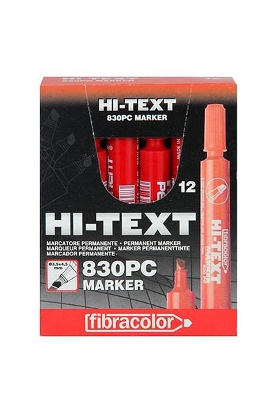 Ledarmy Hi-Text 830Pc Red Felt Tip Marker 12 Pack Writing & Drawing Pen