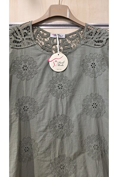 Park Moda Italian Cotton Blouse with Ruched Back