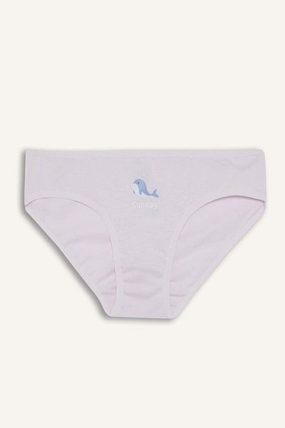 DeFacto Girl's Animal Patterned 7-Piece Slip Panties F8588A825Hs