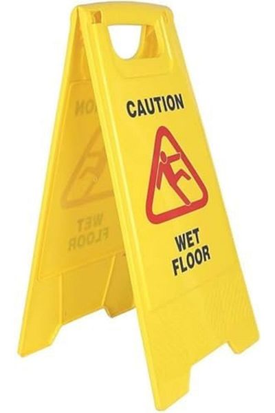 Yuwell YU WELL Foldable Wet Floor | Cleaning in Progress| No Parking Sign Board (Wet Floor)