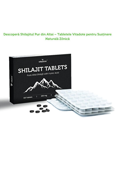 Vitadote ® Pure Shilajit 24,000mg – 120 Vegan Tablets Altai Mumie – Mineral Supplement