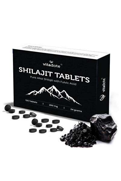 Vitadote ® Pure Shilajit 24,000mg – 120 Vegan Tablets Altai Mumie – Mineral Supplement