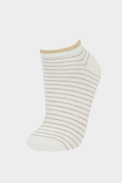 DeFacto Women's Glittery 5-Piece Cotton Booties Socks F5625Axns