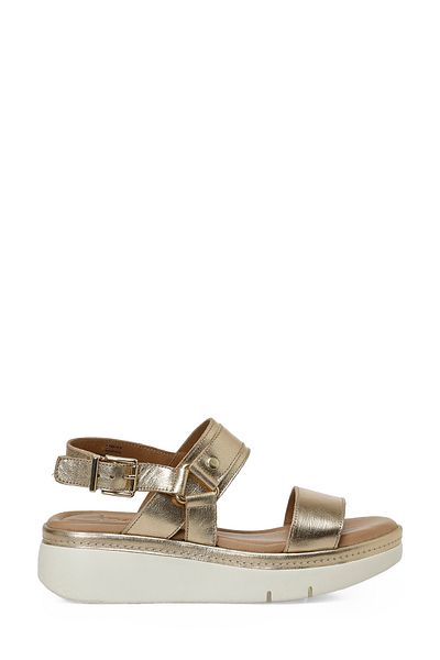İnci Official Inci Luna 5Fx Gold Women's Flat Sandals