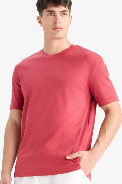 DeFacto Tricou de bază cu mânecă scurtă, cu decolteu rotund, cu croiala normală E7961AX25AU