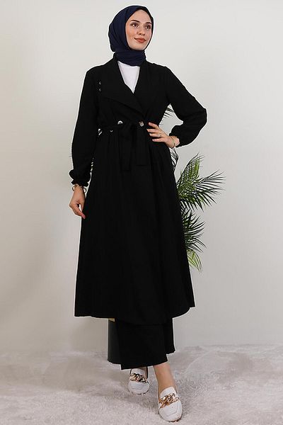 GİYZAMİLA Aria Trousers Double Suit Black