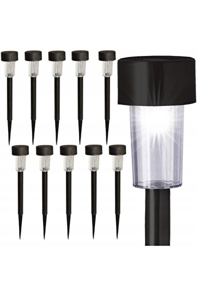 jumi 10 x LAMPĂ SOLARĂ lampă de grădină cu stâlp negru pentru exterior