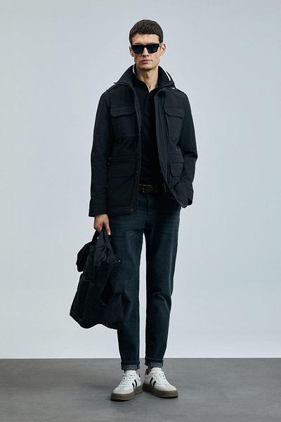 Lufian Pantaloni din denim antracit pentru bărbați Benedic (111200212)