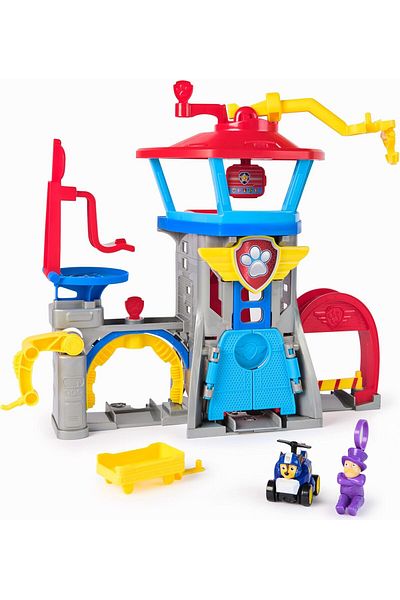 PAW PATROL Air Rescue Adventure Bay Airport Pup Squad Playset with Chase Toy Vehicle and PAW Vehicle