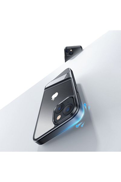 Ugreen Sztywne etui z żelową ramką i wbudowaną podstawką do iPhone 14 Plus czarny