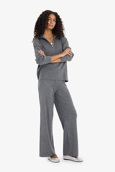 DeFacto Wide Leg Wide Leg Loose Knitwear Trousers F2918Ax25Au