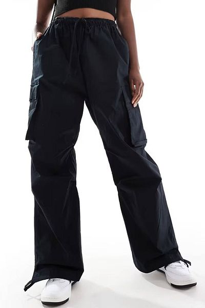 Nike Sportswear Oversized Cargo Dance Pant Women Oversize Cargo Pocket Woven Sweatpants Black