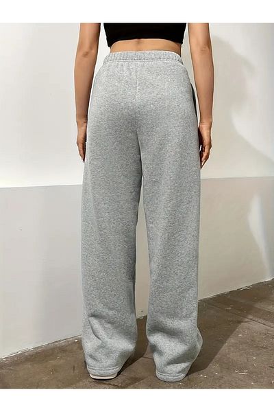 GERLAY Women's Comfortable Fit Gray Flat Leg Tracksuit Bottoms