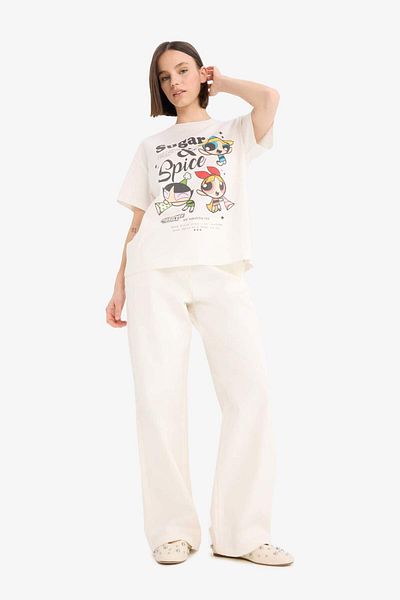 DeFacto Coool Powerpuff Girls Oversize Wide Fit Short Sleeve T-Shirt E9843Ax25Au