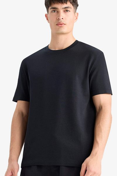 DeFacto Regular Fit Crew Neck Basic Plain Short Sleeve T-Shirt E7961Ax25Au