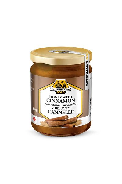 Dutchman's Gold Dutchman’s Gold Organic Cinnamon Honey Spread 330g – Raw, Creamy, Perfect for Breakfasts & Drinks