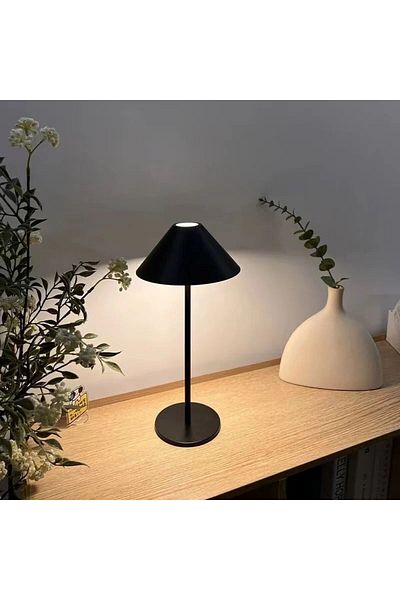 Tescomak Rechargeable touch LED table lamp, 3 color temperatures, black