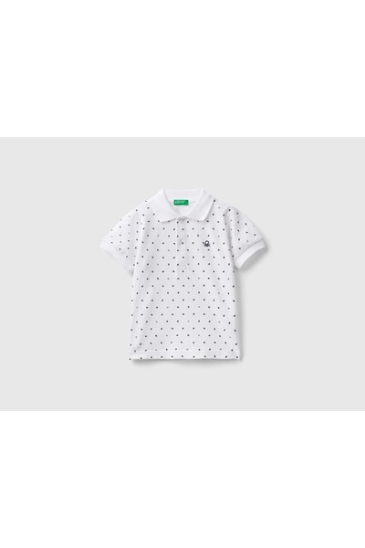 United Colors of Benetton قميص بولو مطرز بشعار للأطفال