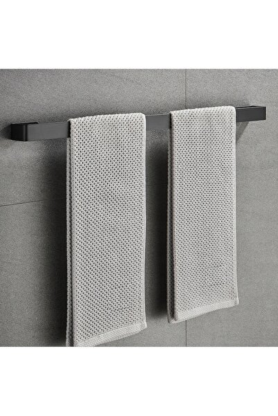 jumi CUIER DE BAIE, SUPORT DE BAIE MONTAT PE PERETE pentru prosoape, LOFT, negru, 50cm