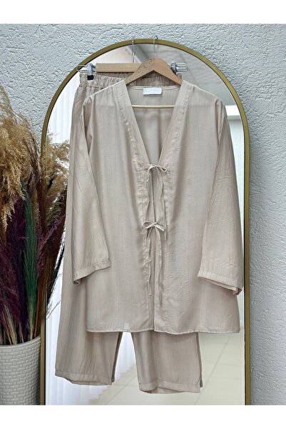 BENAHOLL Καλοκαιρινό Σετ Τσαντάκι με Παντελόνι/Σετ Παντελόνι Φράουλα με Κορδόνια Μελέσια-ΜΦ213 Πέτρα