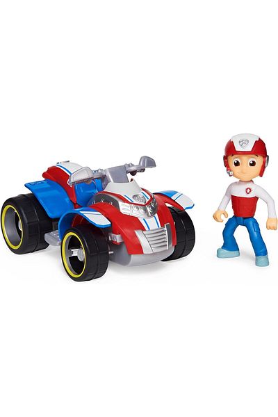 PAW PATROL , Ryder’s Rescue ATV Vehicle with Collectible Figure, for Kids Aged 3 and up, Multicolor
