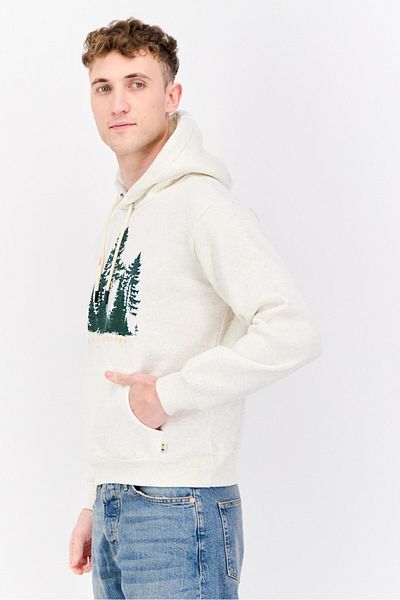Horizon by Bass Creek Outfitters Men Graphic Long Sleeves Hoodie, Off White