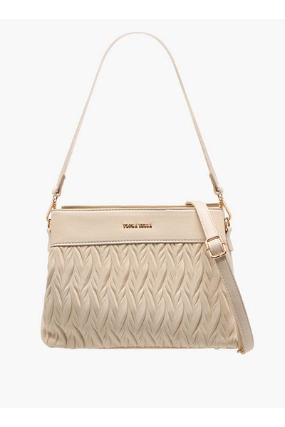 Flora Bella by Shoexpress Flora Bella Textured Crossbody Bag with Detachable Shoulder Strap