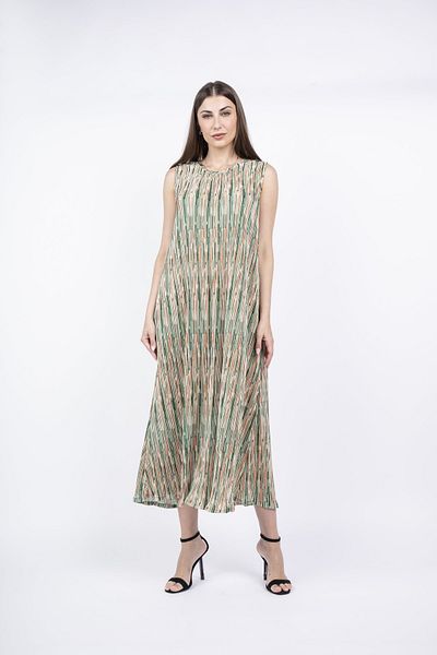 Nichii Long Printed Midi Dress without Sleeves