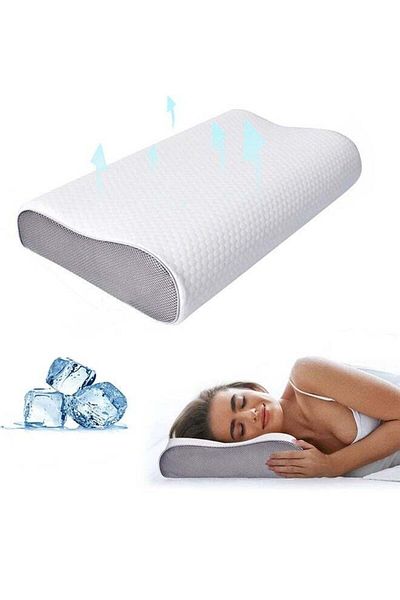 Saharaz Contour Pillow Cervical Memory Foam Pillow Bed for Side Back Stomach Sleepers Shoulder Pain Relief