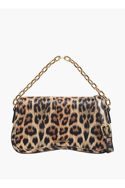 Flora Bella by Shoexpress Flora Bella Animal Print Crossbody Bag with Detachable Shoulder Strap
