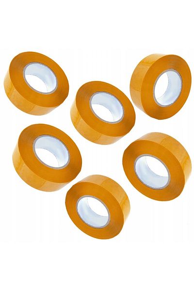 Rosfix 6x Taśma pakowa żółta 48 mm x 50 mm