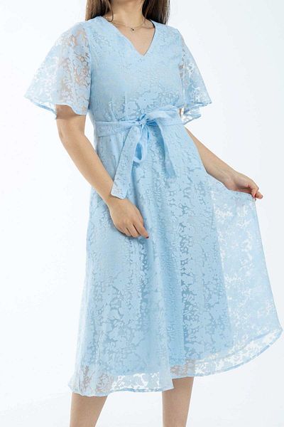Nichii Women's Midi Dress with Half Sleeves in Chiffon